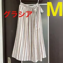 グラシア ロングスカート リボン付き M
