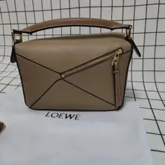 高級感溢れる パズルバッグ スモール サンド レザー 2way バッグ