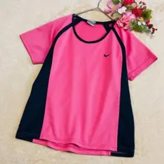 【NIKE ナイキ】ドライフィットトレーニング Tシャツ 半袖 ピンクネイビーＬ