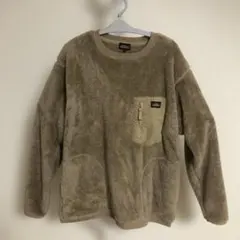 [a494] Dickies ジャギーボアトレーナー Lサイズ ベージュ