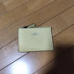 COACH イエロー レザー パスケース F18262