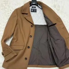 極美品 Lサイズ SUPER140 シップス ウールコート キャメル ブラウン