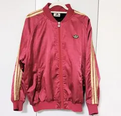 羊革】adidas レザージャケット 赤 M トラックジャケット 本革 - メルカリ