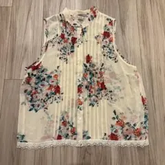 forever21/love21 花柄 ノースリーブ ブラウス Lサイズ