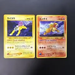 旧裏ポケモンカード3枚セット プレミアムファイル3 ライコウ エンテイ