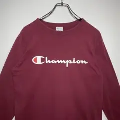 Champion チャンピオン　ロンT サイズM 長袖Tシャツ　デカロゴ　古着
