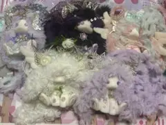 垂耳兔 紓壓矽膠 組合 紫 黑 粉紅 淺藍 白色 五件組