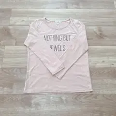 CINEMA CLUB 長袖Tシャツ L ピンクベージュ ハニーズ