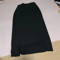 613 ダークグリーン ロング タイトスカート スリット入り
