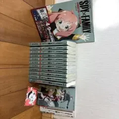 スパイファミリー1〜9巻、小説、公式ファンブック、公式スタートガイド➕グッズ