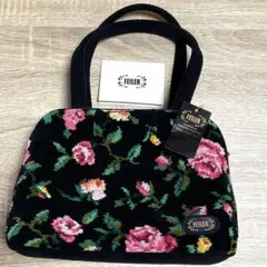フェイラー　バッグ　ハンドバッグ　ゴアローズ　花柄　黒