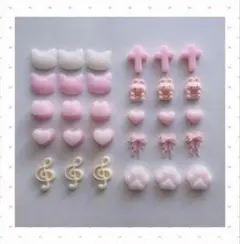 ネイルパーツ/量産型/地雷系/ピンク/白