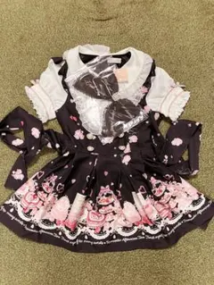 リズリサ♡アフターヌーンティー柄♡セットアップ♡ブラック♡正規品