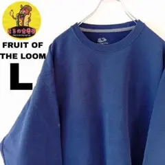 USA古着 FRUIT OF THE LOOM　スウェットL　ネイビー