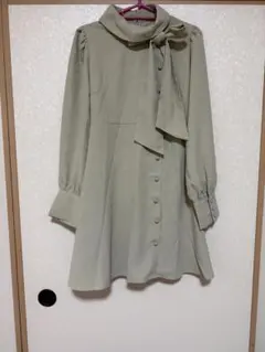 GRL⭐︎リボン付きフレアミニワンピース　Lサイズ