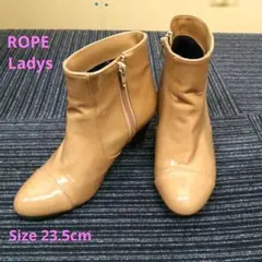 ★ROPE　ロペ　エナメル　ショートブーツ　23.5cm