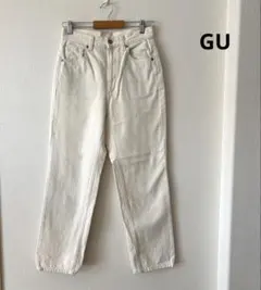 GU ハイウエスト デニムパンツ オフホワイト Mサイズのサムネイル
