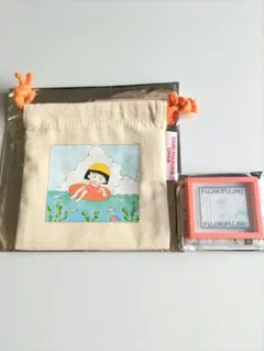 りぼん 3coins ミニ巾着 マグネット ランダム ちびまる子ちゃん