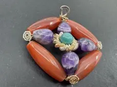 M5570 天然石　ペンダント　ヴィンテージ アクセサリー