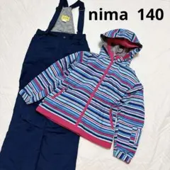 nima スキーウェア 上下 つなぎ カラフル ボーダー 可愛い 女の子