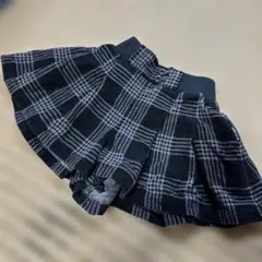 COMME CA ISM黒とグレーのチェック柄ズボン 100cm