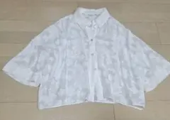 ZARA　 レース五分袖シャツ 　xs