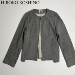 HIROKO BIS ヒロコビス　ノーカラージャケット　カジュアル　リネン　11