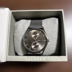 SKAGEN ほぼ未使用グレー メッシュバンド 腕時計 腕周り調整自由のサムネイル