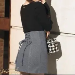 恋*鳥様 ミシェルマカロン くびれ美脚ウールスカート