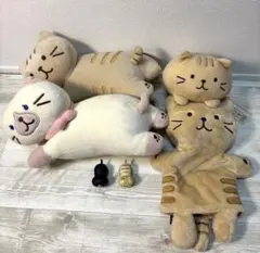 ふくふくにゃんこ ぬいぐるみ ハンドパペット マスコット 6点セット チャチャ丸のサムネイル