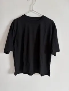 無印良品 クロップド丈 Tシャツ ブラック Mのサムネイル