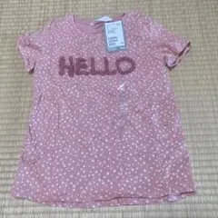 新品値札つき！H&M HELLOロゴTシャツ 135/140のサムネイル