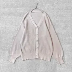 イング　アソートビジューボタン　ニットカーディガン　M ニュアンスカラー