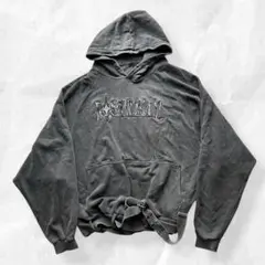 rosen kreuz チャコール ロゴ スウェットパーカー フーディ