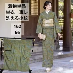 パ*a様 裄丈68 セオアルファ 単衣 紗紬風 洗える着物 小紋 薄物 着物