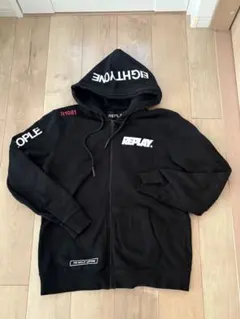 REPLAY ブラック フルジップ パーカー
