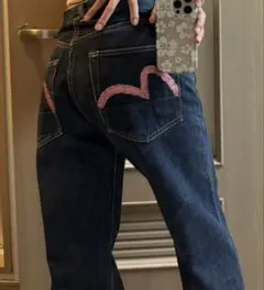 EVISU ピンクカモメ　ジーンズ 2001w27