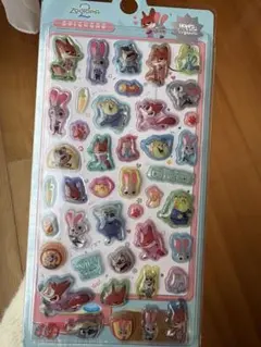 み*ぇ様 ズートピア　ボンボンドロップシール風　立体シール　ディズニー　海外限定