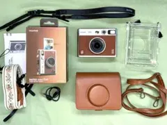 instax mini Evo ブラウン || ケース＆ストラップ付き