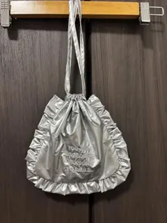 LOWRYSFARM シルバー フリル付ポーチ