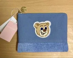 フェイラー　オールドテディワッペンポーチ　ライトブルー