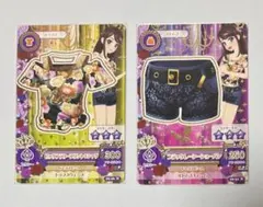 紫吹蘭 ビッグフラワープリントTシャツ＆ブラックレーシーショーパン