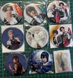 刀ミュ　缶バッジ　チャーム　豊前江　松井江　鶴丸　大倶利伽羅　三日月