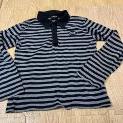 COMME CA ISM ストライプポロシャツ 140A