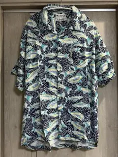 Columbia 90s 魚柄シャツ レーヨン リネンのサムネイル