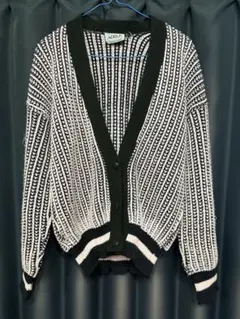 adele カーディガン　ブラック×ピンクUSA製ロカビリーdry bones