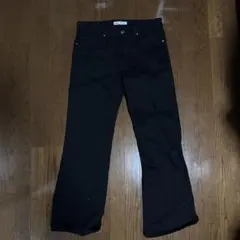 ZARA ブラック バギーフレアデニム