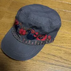 キュート◆TITICACAチチカカ◆花柄刺繍 ワークキャップゴルフアウトドアのサムネイル