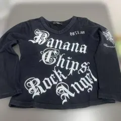 BANANA CHIPS ブラック トレーナー