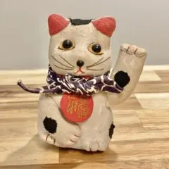 招き猫　布製　昭和レトロ　アンティーク
